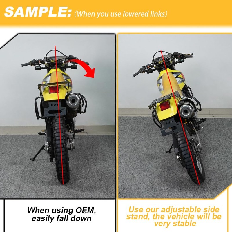 REARACE Motorcycle Kickstand Fit for YZ250F/YZ450F 2006-2009