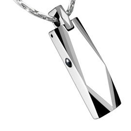 MAYA & CANA Magnetic Necklace, Men's, Popular, 2 Magnets, Tungsten Pendant, Surgical Stainless Steel Chain, 19.7 inches (50 cm), Gift Box Included, Tungsten, No Gemstone