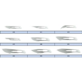 Graham-Field 2976#10 Sterile Surgical Blade, Stainless Steel Medical Knife Tool, Size 10, Pack of 100