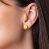 Kleine Ohrstecker silber mit Stein ‚Ä¢ Dunkelgelbe Ohrringe f√ºr Damen