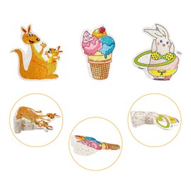 Aimisin 3pcs Compressed Wood Pulp Sponge Scrubber, Cute Cartoon Dual-Sided Reusable Dish Washing Cleaning Sponges Brush, with Lanyard, Individually Packaged, Household Cleaning Supplies