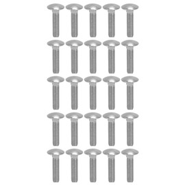 30Pcs M8x1.25 Screw Bolt A2 Stainless Steel Cup Square Coarse Thread Carriage Bolts DIN603M8x35