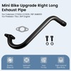 pinkhatcat Upgrade Right Long Exhaust Pipe For Coleman CT100U CC100X