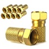 F-Connector 7 mm Screwable | Pack of 10 Gold-Plated Rubber