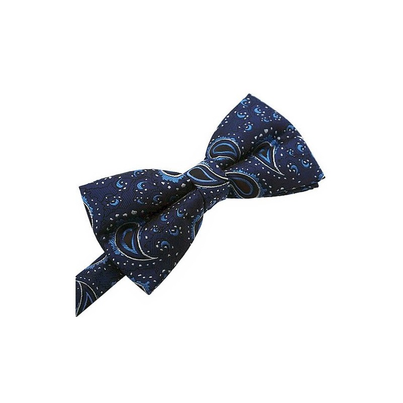 [Bowties.jp] ペイズリー 蝶ネクタイ ボウタイ 簡易装着 全8色 クリーム グレー オレンジ ピンク