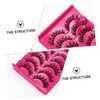 Healeved 4sets Reusable Fake Eyelashes Multi-layer Simulation Eyelashes Natural Clusters