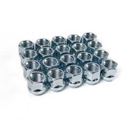 Customadeonly (Set of 20) Open End Bulge Acorn Steel Lug Nuts - M14x1.5 Thread Studs, 19mm Hex, Zinc Finish - Wheel Conical Cone Seat