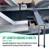 Racewill 12 inch Square Bend U-Bolt Kits, Heavy Duty Steel