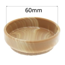 Lifeswonderful - 4 x furniture coasters in light wood look with soft felt underlay - protects floors, prevents the slipping of beds and furniture on wheels