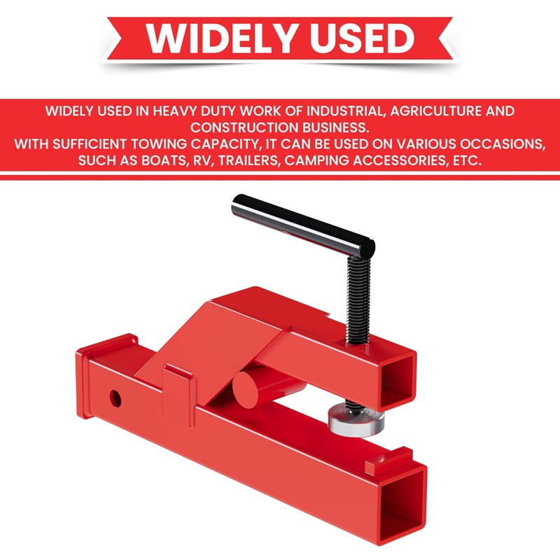 HECASA Clamp On Trailer Hitch 2" Ball Tractor Mount Receiver