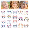 CharmeFleur 18 Sheets Face Tattoos for Children Mermaid Butterfly Face