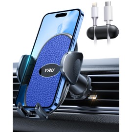 YRU Improved / Strongest Stability Smartphone Holder, Car [Improved Clip] Air Conditioner Vent Car Smartphone Stand