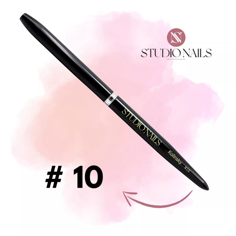 Studio Nails Pincel Kolinsky Profesional Uñas Acrílicas #10. Studio Nails