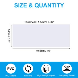 PATIKIL 14"x5.5" Magnetic Vent Cover, Floor Wall Air Registers Cover High Strength Magnetic Vent Blocker for Home RV HVAC Fireplace Furnace, White