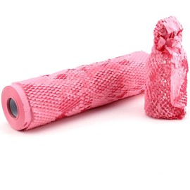 Pink Ready Roll Packaging Paper 30cm x 40m 131ft Honeycomb Cushioning Wrap Perforated-Packing 1 Rolls Honeycomb Wrap Roll Packing Honeycomb for Packing & Moving void fill paper bubble wrap