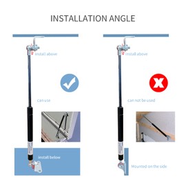 50.8cm 680N Home 20inch 150lb gas struts shocks gas shock lift supports lid support gas spring suit for trap door hinges Bed Large Outdoor Box Lid Trap Door A Set of 2 with L Mounts