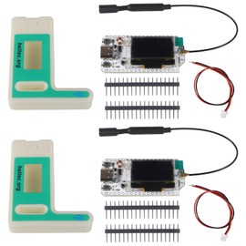 2Pcs ESP32 LoRa V3 LoRa32 OLED Development Board 0.96inch OLED Display CP2102 915MHz Antenna Transceiver and Protective Case for Lora Board Compatible with Arduino ESP8266 NodeMCU IOT Smart Home