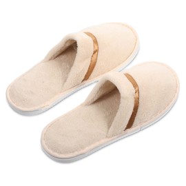 Healvian 2 Pairs of Hotel Coral Fleece Slippers Unisex Indoor Soft Slippers Non-Slip Sole Comfortable Spa Guest Footwear for Home and Travel