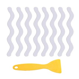 24 Pieces Non Slip Shower Stickers Non Slip Bathtub Stickers Anti Slip Shower Treads Bath Safety Stickers Tape Non Slip Safety Showers Treads Strips with Scraper for Bathroom Floors Stairs, White