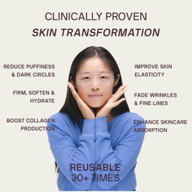 Dermaclara Eye & Mouth Patches - Anti-Wrinkle Silicone Patches for Smile Lines & Under Eye, Overnight Face Pads for Women & Men for Laugh & Frown Lines, Anti Aging, Reusable up to 30 Times - 4 Patches