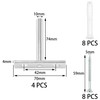 4 Pieces Heavy-Duty Floating Shelf Brackets with Mounting Screws,Solid Steel