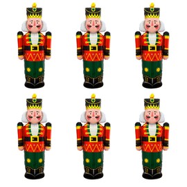 XNHIU 6pcs Giant Nutcracker Soldier Foil Balloons Christmas Balloons Outdoor Blow-Up Yard Decoration Christmas Holiday Xmas Party Decorations Christmas Foil Balloons