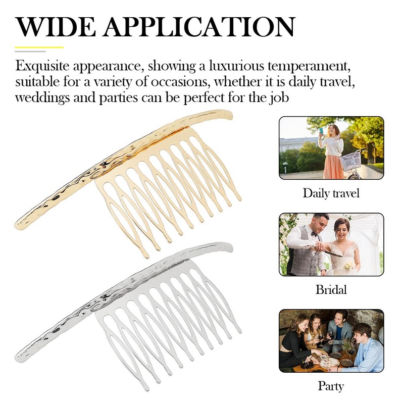 4Pcs French Hair Comb Side Hair Comb eeth Combs Bridal