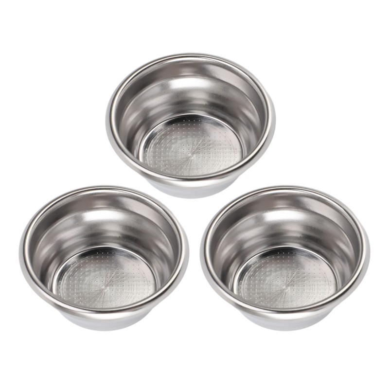 3pcs 54mm Coffee Filter Basket Stainless Steel Portafilter Basket Cup