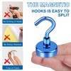 LOVIMAG Magnetic Hooks for Cruise Cabins, 40lbs Blue Magnetic Hooks