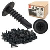 100er Packung schwarze Bohrschrauben 4,2x19 mm aus Stahl fosfatiert mit