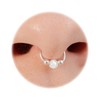 Faux Septum Piercing Ring White Opal - 20 Gauge Septum