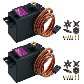 APKLVSR 2 pieces servo digital metal, 13 kg servo motor, high speed torque for RC plane helicopter, RC servo 180° for robot arm, RC car boat