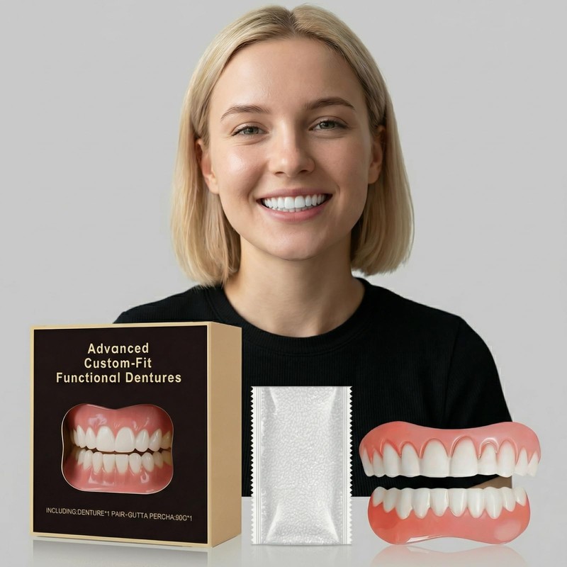 False Teeth Set for Adults,Clip in Veneers Teeth Top and