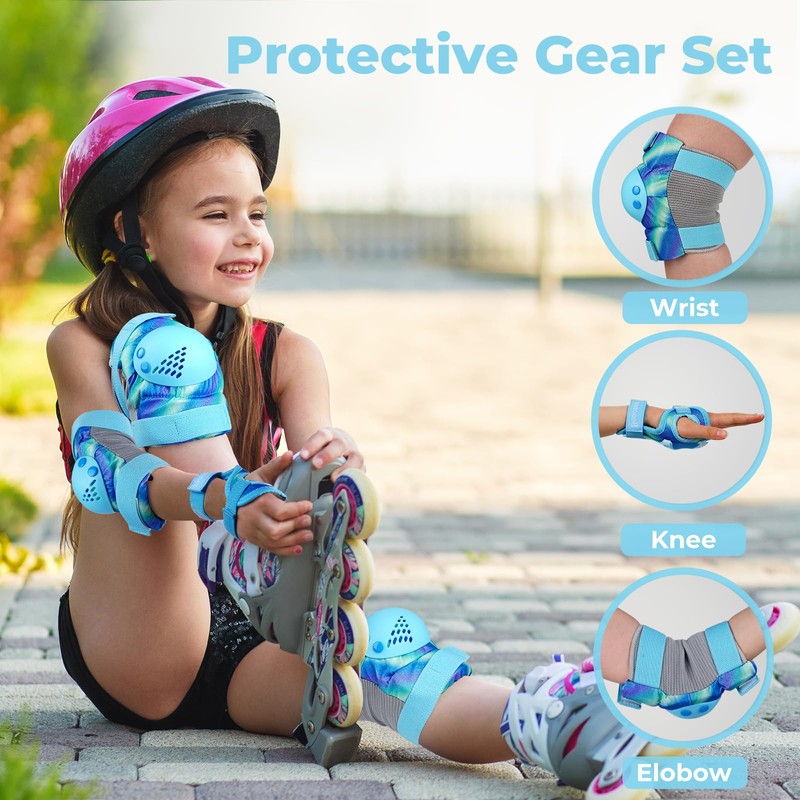 BOSONER Knee Pads, Children's Inline Skates, Knee and Elbow Pads,