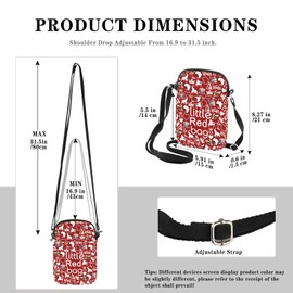 JTOUK Sorority Inspired Red Elephant Crossbody Bag Griechisches Sorority Geschenk Schwesternschaft Geschenk für Schwester Freunde, Little Red Cr EU, 5.91 Inches ×8.27 Inches