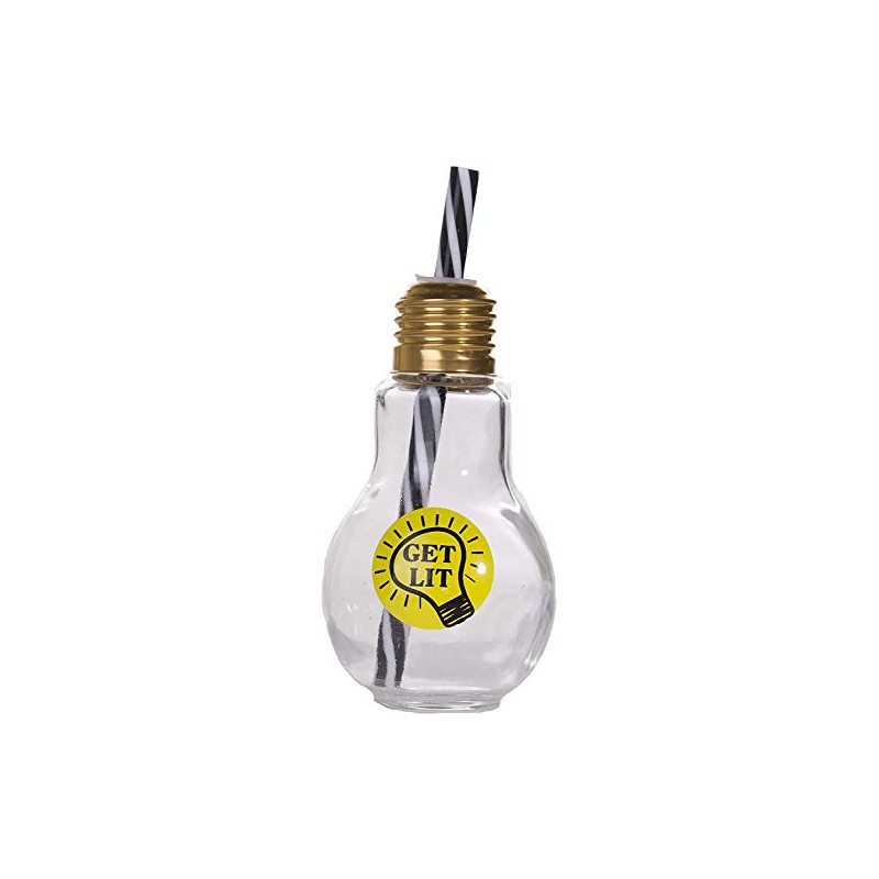 Light Bulb Shaped Glass Bottle Novelty Drinking Glasses-Get Lit