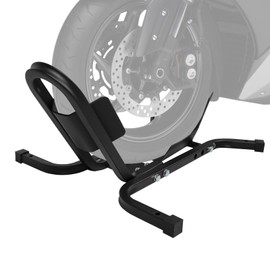 Donext Motorcycle Front Tire Chock, 1500 lbs Heavy Duty Wheel Stand, Black Motorbike Front Chock for 17"-21" Wheels, High-Grade Steel Trailer Stand