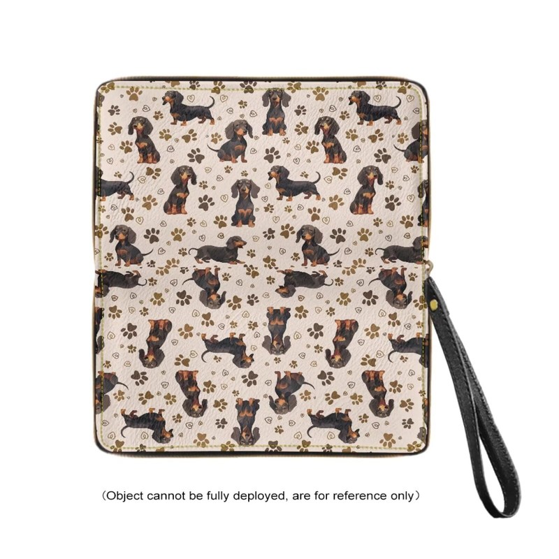 Coldinair Dachshund Womens Cute Wallet Leather RFID Blocking Credit Card