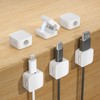 6 White Magnetic Cable Clips,Under Desk Cable Management,Cord Holder for