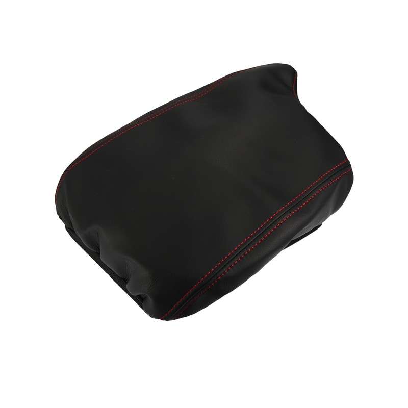 X AUTOHAUX Black PU Leather Car Center Console Lid Armrest