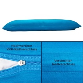 Livessa Pillowcases, 40 x 60 cm, Concealed Zip on the Long Side, Pillowcase Made of 100% Cotton Jersey Fabric, Ultra Soft and Breathable, Oeko-Tex Certified Set of 2