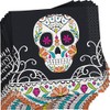 Vibrant Multicolored Skull Day of the Dead Beverage Napkins -