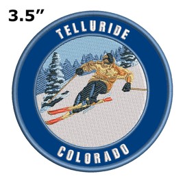Telluride, Colorado Ski Restort Mountain Embroidered Premium Patch DIY Iron-on or Sew-on Decorative Badge Emblem Vacation Souvenir Travel Gear Clothes Appliques