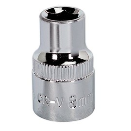 Sealey SP3808 8mm 3/8"Sq Drive Fully Polished WallDrive® Socket