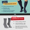 Wellow Wide Calf Compression Socks for Men & Women, 18-25