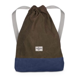 VIKINGS Backpack Gym Bag Cotton Canvas Bag Sport Women Men Children, brown, Backpack