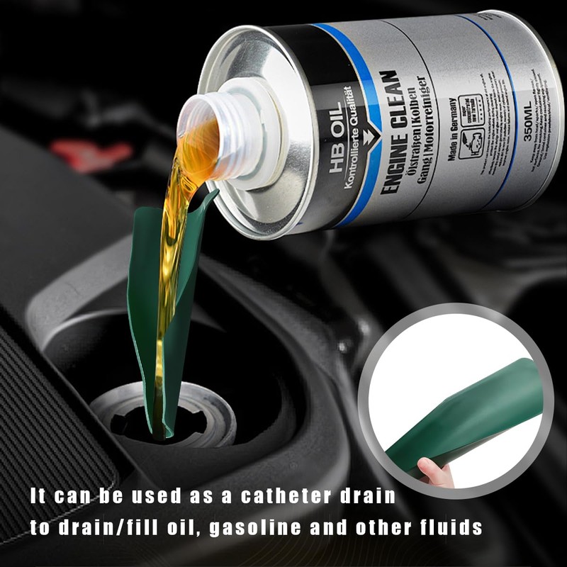 JUSTTOP 2 PCS Flexible Draining Oil Funnel, 14.76×6.7 Inch Reusable