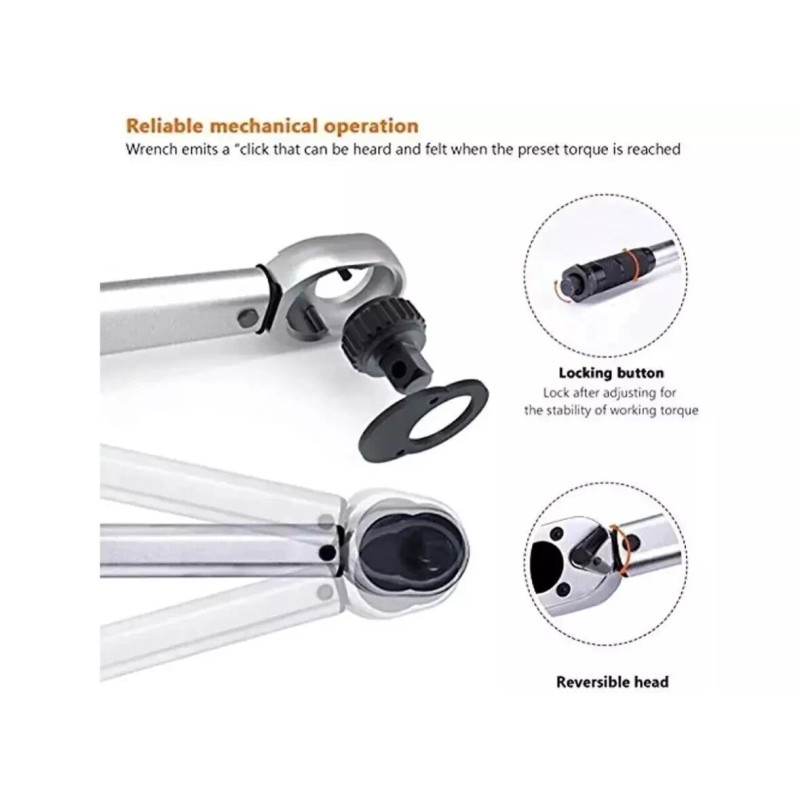 Tacklife 1/2 inch Drive Click Torque Ratcheting Wrench with Impact