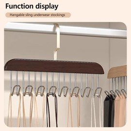 TERRYYO Percha para Sujetador, Percha para Camisetas sin Mangas con 8 Ganchos, Percha Giratoria de 360° Que para Cinturón, Corbata, Sujetador, Bufanda,Camisas(2 Pcs)