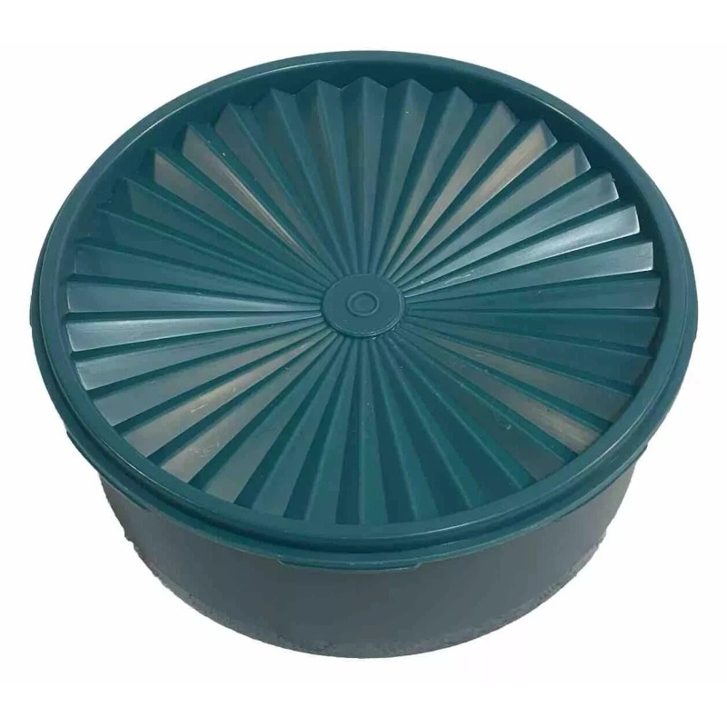 Tupperware Servalier Canister Stacking Cookie One Touch Seal Teal Mint